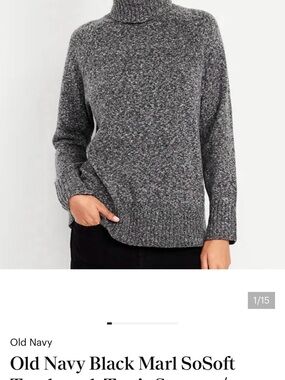 Old Navy marled Gray Turtleneck Sweater